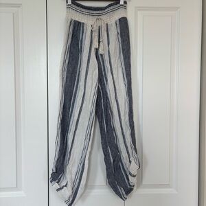Vanilla Star Blue and White Striped Pants